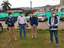 Instalan carpas de atenci&oacute;n a la emergencia sanitaria en la Defensa Civil