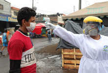 As&iacute; realizan tamizajes para disminuir riesgo de contagio por COVID-19 en Santa Elena