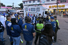 6 mil metros cuadrados fueron desinfectados en la plaza de Santa Elena 