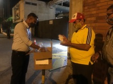 Se realiz&oacute; entrega de tapabocas a taxistas y agentes de tr&aacute;nsito