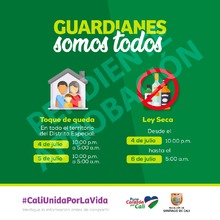 Alcald&iacute;a de Cali decreta Toque de Queda y Ley Seca para el fin de semana