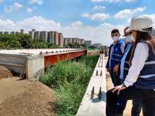 Intensifican labores de construcci&oacute;n en el puente de la avenida Ciudad de Cali