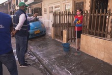 Con lavat&oacute;n nos tomamos sector de El Pondaje para mitigar el Coronavirus