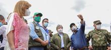 Ministro de Defensa y alcalde de Cali recorrieron zona de Llano Verde
