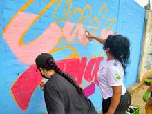 Paredes del barrio Mariano Ramos ya llevan mensaje de paz y cultura ciudadana