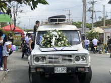 Sentida despedida a Jhaner  D&iacute;az Hern&aacute;ndez, en el barrio Llano Verde