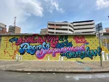 Mural pintado en el centro de Cali se inspir&oacute; en el regreso de los desaparecidos 