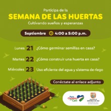 Participa en la  semana de formaci&oacute;n de  huertas comunitarias &ldquo;Cultivando sue&ntilde;os y esperanzas&rdquo;