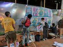 Mural en agradecimiento a profesionales que se destacan por su humanidad, en &eacute;poca de pandemia