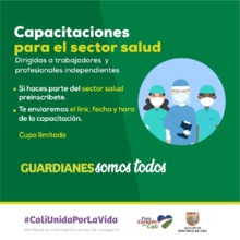 Capacitaciones virtuales para trabajadores y profesionales independientes del sector salud