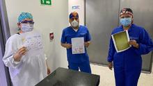 Con cartas de gratitud, los ni&ntilde;os y ni&ntilde;as de los Semilleros de Cultura Ciudadana rinden homenaje al personal m&eacute;dico 