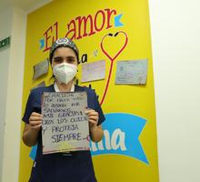 Semilleros de Cultura Ciudadana enviaron emotivo mensaje al personal m&eacute;dico del HUV