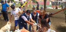 Medidas de bioseguridad en la jornada de salud animal de la comuna 5 