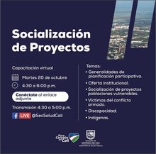 Socializaci&oacute;n  de proyectos, agenda para hoy desde la Secretar&iacute;a de Salud 