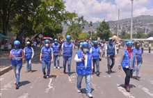 Cascos azules de Alcald&iacute;a de Cali garantizar&aacute;n respeto de los DDHH en marcha del 21 de octubre.