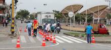 Con piloto, Cali  prueba intervenci&oacute;n integral de seguridad vial en la calle 72W con carrera 28D