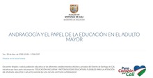 Ag&eacute;ndate el viernes para el conversatorio sobre andragog&iacute;a