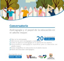 Ag&eacute;ndate el viernes para el conversatorio sobre andragog&iacute;a