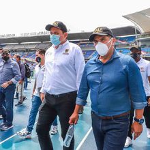 Rueda de prensa Centro Empresarial Deportivo en el Estadio Pascual Guerrero