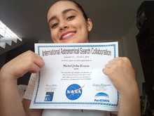 Dayana Pe&ntilde;a, estudiante cale&ntilde;a, obtuvo reconocimiento de la NASA