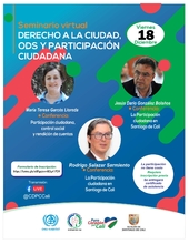 &Uacute;ltimo seminario virtual &lsquo;Derecho a la ciudad, Objetivos de Desarrollo Sostenible (ODS) y Participaci&oacute;n Ciudadana&rsquo;