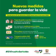 Toque de queda desde el 31 de diciembre hasta el domingo 3 de enero