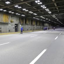 Hasta la madrugada continuar&aacute;n trabajos en el t&uacute;nel Mundialista