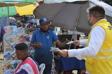 La Emru entreg&oacute; 1000 tapabocas en la Terminal de Transportes y sensibiliz&oacute; para mitigar contagio por covid-19 