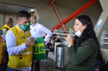 La Emru entreg&oacute; 1000 tapabocas en la Terminal de Transportes y sensibiliz&oacute; para mitigar contagio por covid-19 