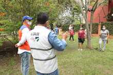 Presencia institucional en puntos de toma de muestras covid-19 en el sur de Cali