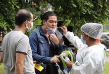 Presencia institucional en puntos de toma de muestras covid-19 en el sur de Cali