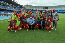 Am&eacute;rica femenino hizo su &uacute;ltima pr&aacute;ctica en el Pascual Guerrero, antes de viajar a la Copa Libertadores