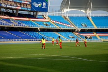 Am&eacute;rica femenino hizo su &uacute;ltima pr&aacute;ctica en el Pascual Guerrero, antes de viajar a la Copa Libertadores
