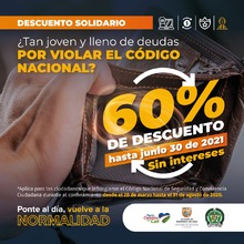 60% de descuento en pago de multas generadas durante el aislamiento obligatorio por covid-19