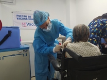 Vacunados 338 adultos mayores de 80 a&ntilde;os, de las EPS subsidiadas de la ESE Ladera
