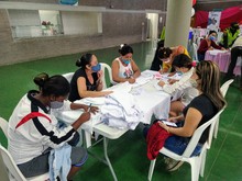 Con arte urbano conmemoraron el D&iacute;a de la Mujer mujeres y ni&ntilde;as en Llano Verde 