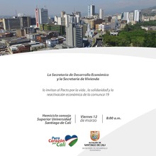 &lsquo;Pacto por la Vida, la Solidaridad y la Reactivaci&oacute;n Econ&oacute;mica de la Comuna 19&rsquo;, se firmar&aacute; este viernes