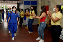 La comunidad educativa del INEM Jorge Isaacs celebr&oacute; el feliz regreso a clases en alternancia