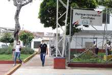 Siembra masiva de plantas ornamentales en el parque recreativo Cien Palos