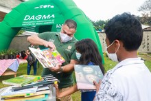 Dagma hace presencia en albergue temporal en Silo&eacute;