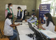 Puesto de Mando Unificado y atenci&oacute;n las 24 horas para 78 familias en albergue de Silo&eacute;