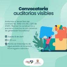 Convocatoria auditor&iacute;as visibles