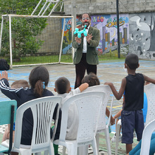 La magia del circo est&aacute; presente en el albergue de la Comuna 20