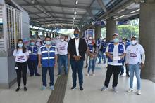 No te &ldquo;fresquies&rdquo; que el virus anda rodando, es la apuesta de cultura ciudadana que se tom&oacute; la estaci&oacute;n Unidad Deportiva