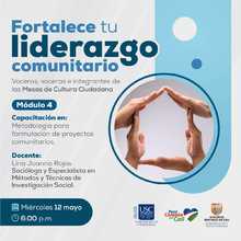 Fortalecimiento en liderazgo comunitario para integrantes de las Mesas de Cultura Ciudadana 