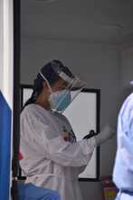 Tenderos y sector del comercio de alimentos en Floralia fueron atendidos con toma de pruebas covid-19