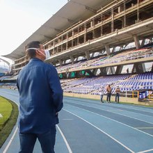 Alcalde Ospina verifica como van las obras en el Pascual Guerrero