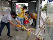 La EMRU, apoya la limpieza de las estaciones del MIO, que acompa&ntilde;an a Ciudad Para&iacute;so.  