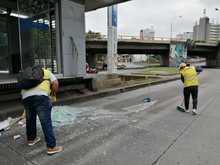 La EMRU, apoya la limpieza de las estaciones del MIO, que acompa&ntilde;an a Ciudad Para&iacute;so.  