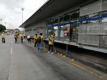 La EMRU, apoya la limpieza de las estaciones del MIO, que acompa&ntilde;an a Ciudad Para&iacute;so.  